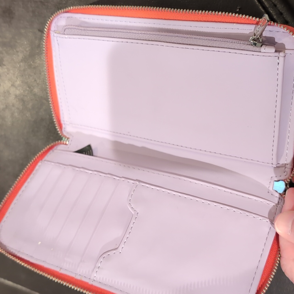 Fossil Key-Per Zip Around Wallet Clutch Blue Gree… - image 2